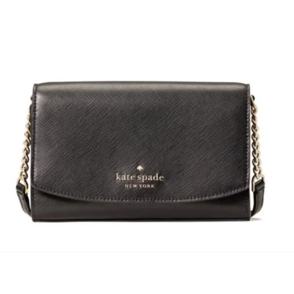 Kate Spade Staci Small Flap Crossbody Black